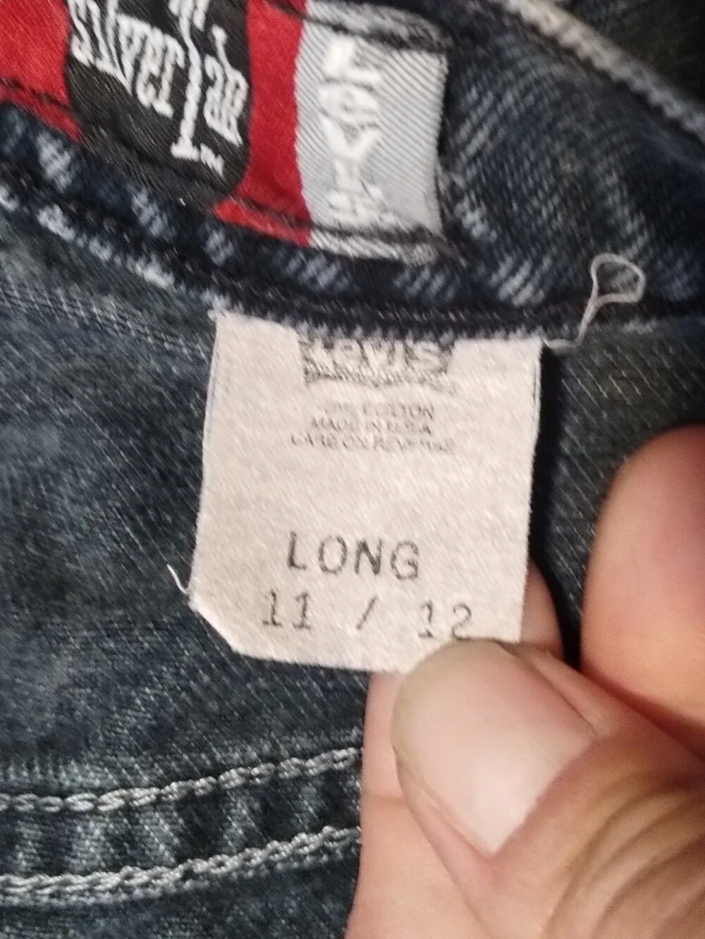 LEVIS Silvertab Loose black women's jeans made in USA size 11/12 L 90s VINTAGE